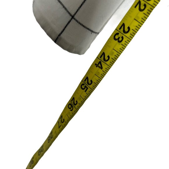 Joie Rangi Black White Windowpane Ruffle Long Sleeve Button Up Top Medium - Picture 7 of 9